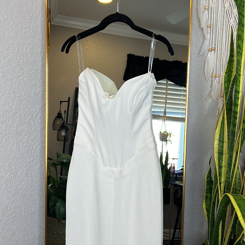HOUSE OF CB 'Tamara' Ivory Strapless Corset Dress NWOT - Picture 14 of 15